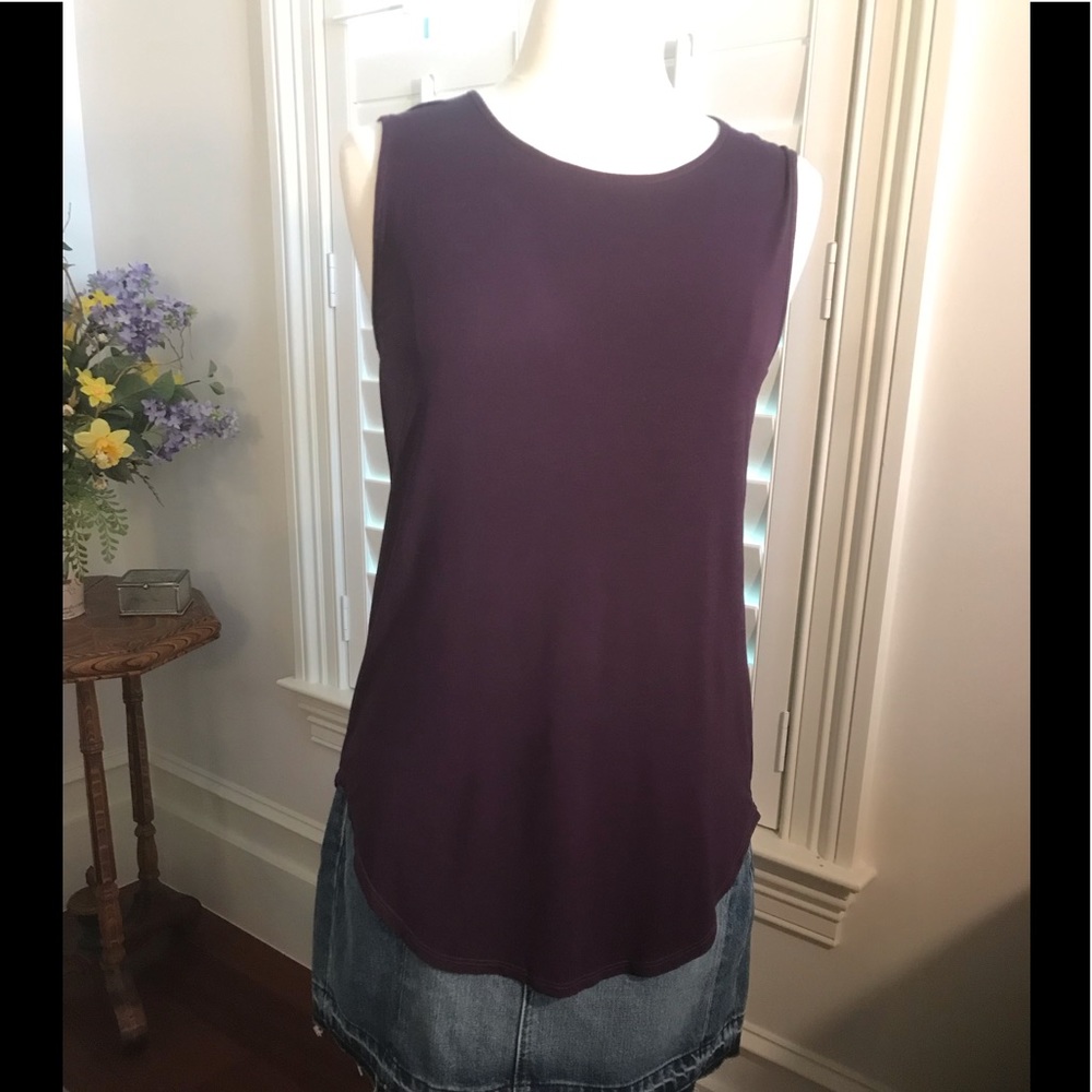 Michael Stars Sleeveless Gypsy Cowl Back Jersey Knit Tee Shirt
